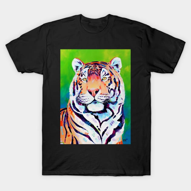 Shining Bright - Tiger Art T-Shirt by EveiArt